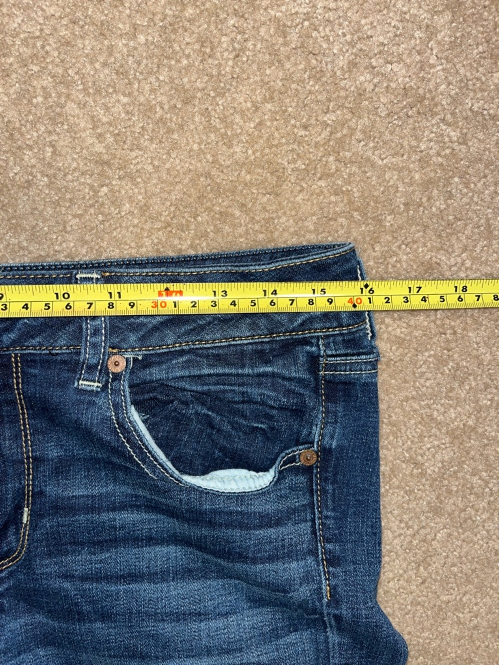 American Eagle Blue Straight Super Stretch Women's Jeans size 10 - Picture 10 of 10